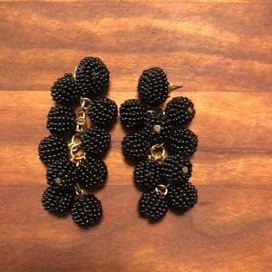 Black beaded J.Crew earrings